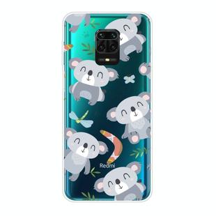 For Xiaomi Redmi Note 9S Shockproof Painted Transparent TPU Protective Case(Koala)