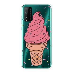 For Huawei Honor Play 4T Pro Shockproof Painted Transparent TPU Protective Case(Ice Cream)