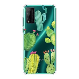 For Huawei Honor Play 4T Pro Shockproof Painted Transparent TPU Protective Case(Cactus)