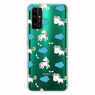 For Huawei Honor 30 Pro Shockproof Painted Transparent TPU Protective Case(Clound Horse)