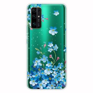 For Huawei Honor 30 Pro Shockproof Painted Transparent TPU Protective Case(Star Flower)