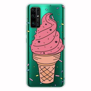 For Huawei Honor 30S Shockproof Painted Transparent TPU Protective Case(Ice Cream)