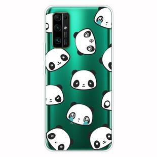 For Huawei Honor 30S Shockproof Painted Transparent TPU Protective Case(Emoji Bear)