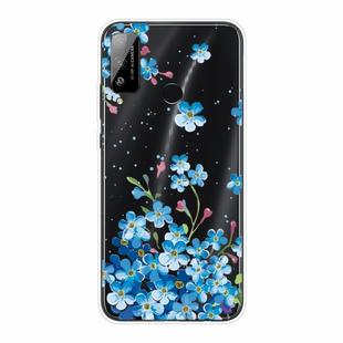 For Huawei Honor Play 4T Shockproof Painted Transparent TPU Protective Case(Star Flower)