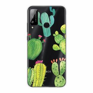 For Huawei Honor Play 4T Shockproof Painted Transparent TPU Protective Case(Cactus)