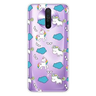 For Xiaomi Redmi K30 Shockproof Painted Transparent TPU Protective Case(Clound Horse)