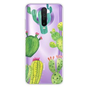 For Xiaomi Redmi K30 Shockproof Painted Transparent TPU Protective Case(Cactus)