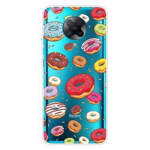 For Xiaomi Redmi K30 Pro Shockproof Painted Transparent TPU Protective Case(Donuts)