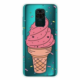 For Xiaomi Redmi Note 9 Shockproof Painted Transparent TPU Protective Case(Ice Cream)
