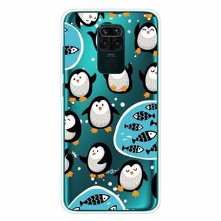 For Xiaomi Redmi Note 9 Shockproof Painted Transparent TPU Protective Case(Penguin)