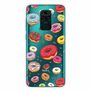 For Xiaomi Redmi Note 9 Shockproof Painted Transparent TPU Protective Case(Donuts)