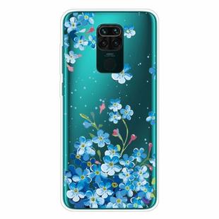 For Xiaomi Redmi Note 9 Shockproof Painted Transparent TPU Protective Case(Star Flower)