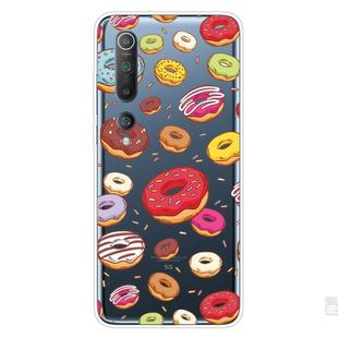 For Xiaomi Mi 10 5G Shockproof Painted Transparent TPU Protective Case(Donuts)