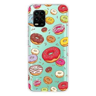 For Xiaomi Mi 10 Lite 5G Shockproof Painted Transparent TPU Protective Case(Donuts)