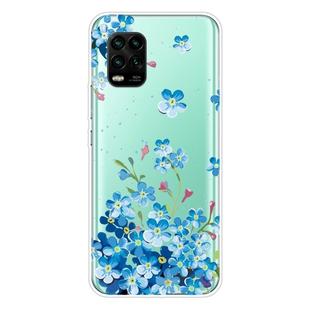 For Xiaomi Mi 10 Lite 5G Shockproof Painted Transparent TPU Protective Case(Star Flower)