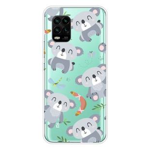 For Xiaomi Mi 10 Lite 5G Shockproof Painted Transparent TPU Protective Case(Koala)