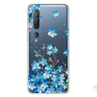 For Xiaomi Mi 10 Pro 5G Shockproof Painted Transparent TPU Protective Case(Star Flower)