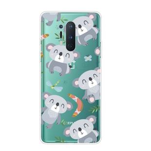 For OnePlus 8 Pro Shockproof Painted Transparent TPU Protective Case(Koala)