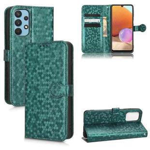 For Samsung Galaxy A32 4G EU Version Honeycomb Dot Texture Leather Phone Case(Green)