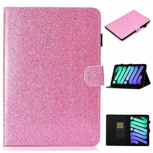 For iPad 10th Gen 10.9 2022 Glossy Glitter Powder Horizontal Flip Leather Tablet Case(Pink)