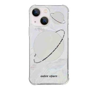 For iPhone 14 Color Painted Mirror Phone Case(Out Space)