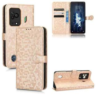 For Xiaomi Black Shark 5 Honeycomb Dot Texture Leather Phone Case(Gold)