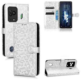For Xiaomi Black Shark 5 Honeycomb Dot Texture Leather Phone Case(Silver)