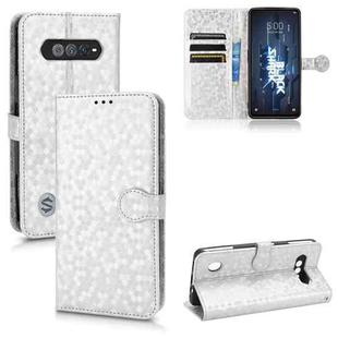For Xiaomi Black Shark 5 RS Honeycomb Dot Texture Leather Phone Case(Silver)