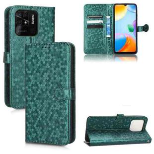For Xiaomi Redmi 10C Honeycomb Dot Texture Leather Phone Case(Green)