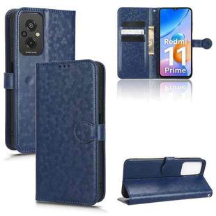 For Xiaomi Redmi 11 Prime 4G Honeycomb Dot Texture Leather Phone Case(Blue)
