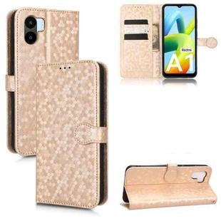 For Xiaomi Redmi A1 Honeycomb Dot Texture Leather Phone Case(Gold)