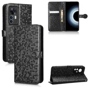 For Xiaomi 12T / Redmi K50 Ultra Honeycomb Dot Texture Leather Phone Case(Black)