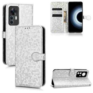 For Xiaomi 12T / Redmi K50 Ultra Honeycomb Dot Texture Leather Phone Case(Silver)