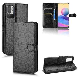 For Xiaomi Redmi Note 10 5G Honeycomb Dot Texture Leather Phone Case(Black)