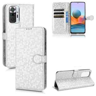 For Xiaomi Redmi Note 10 Pro 4G Honeycomb Dot Texture Leather Phone Case(Silver)