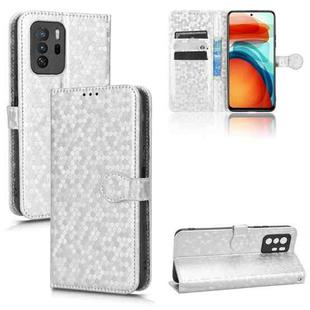 For Xiaomi Redmi Note 10 Pro 5G Honeycomb Dot Texture Leather Phone Case(Silver)