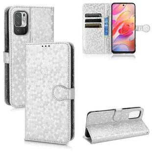 For Xiaomi Redmi Note 10 JE Honeycomb Dot Texture Leather Phone Case(Silver)