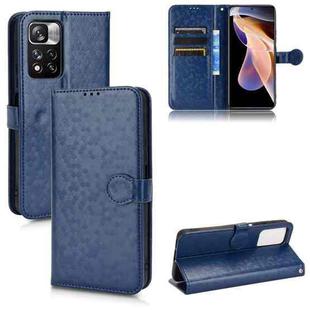 For Xiaomi Redmi Note 11 Pro 5G Honeycomb Dot Texture Leather Phone Case(Blue)