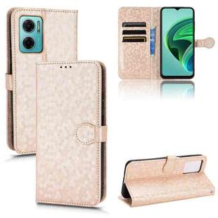 For Xiaomi Redmi Note 11E Honeycomb Dot Texture Leather Phone Case(Gold)