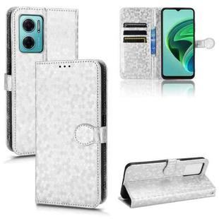 For Xiaomi Redmi Note 11E Honeycomb Dot Texture Leather Phone Case(Silver)