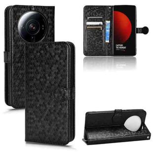 For Xiaomi 12S Ultra Honeycomb Dot Texture Leather Phone Case(Black)