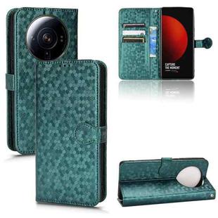 For Xiaomi 12S Ultra Honeycomb Dot Texture Leather Phone Case(Green)