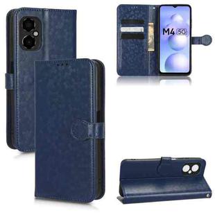 For Xiaomi Poco M4 Honeycomb Dot Texture Leather Phone Case(Blue)