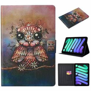 For iPad 10th Gen 10.9 2022 Voltage Texture Color Painting Leather Tablet Case(Owl)
