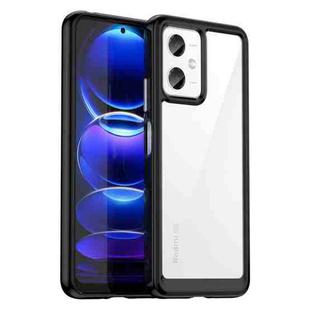 For Xiaomi Redmi Note 12 China Colorful Series Acrylic + TPU Phone Case(Black)