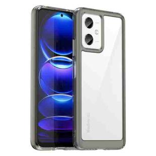 For Xiaomi Redmi Note 12 China Colorful Series Acrylic + TPU Phone Case(Transparent Grey)