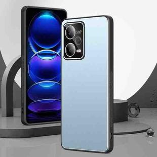 For Xiaomi Redmi Note 12 Pro All-Inclusive Lens Frosted Metal Phone Case(Blue)