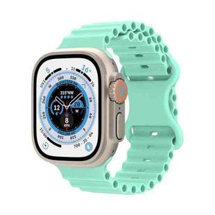 Ocean Style Silicone Watch Band For Apple Watch Series 8&7 41mm / SE 2&6&SE&5&4 40mm / 3&2&1 38mm(Green)