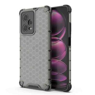For Xiaomi Redmi Note 12 Pro 5G China Shockproof Honeycomb PC + TPU Phone Case(Black)