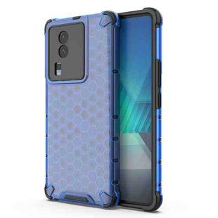 For vivo iQOO Neo7 Shockproof Honeycomb PC + TPU Phone Case(Blue)